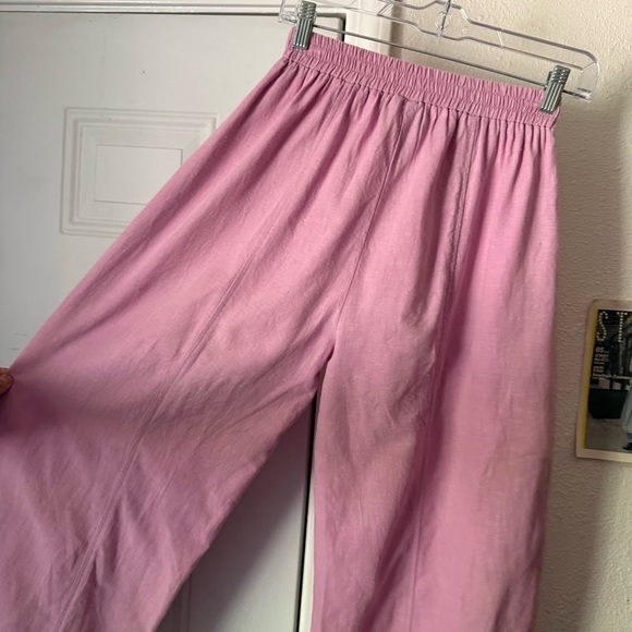 ILANA KOHN lilac lavender pink purple cotton balloon barrel wide leg pants - Picture 3 of 7